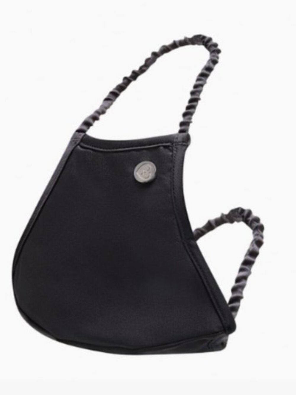 New Aritzia Black Sculpted 2 Layers Reusable Satin Face Mask O/S